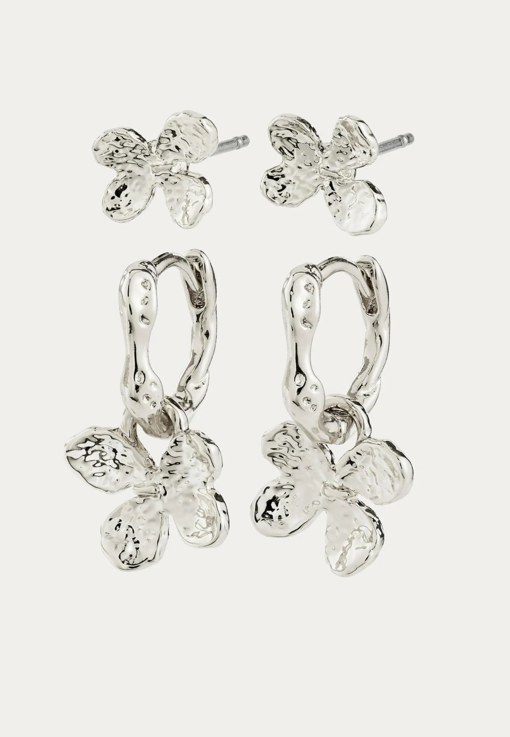 Ajani Earrings 2-in-1 Set, Silver