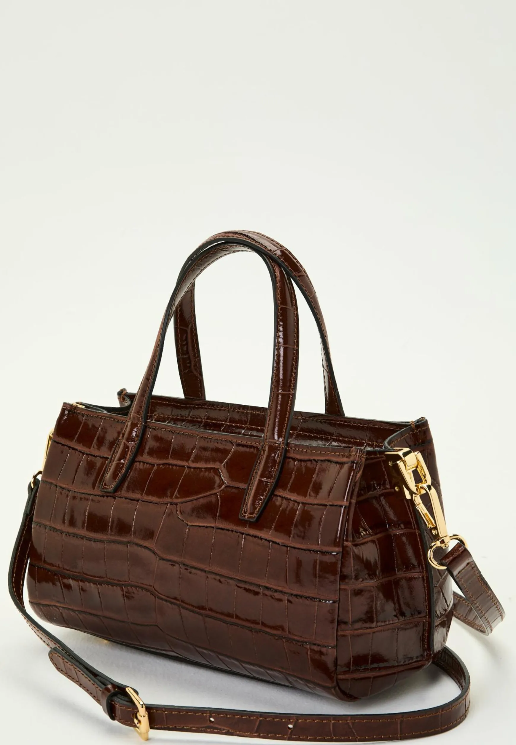 Ancona Glossy Croco Bag