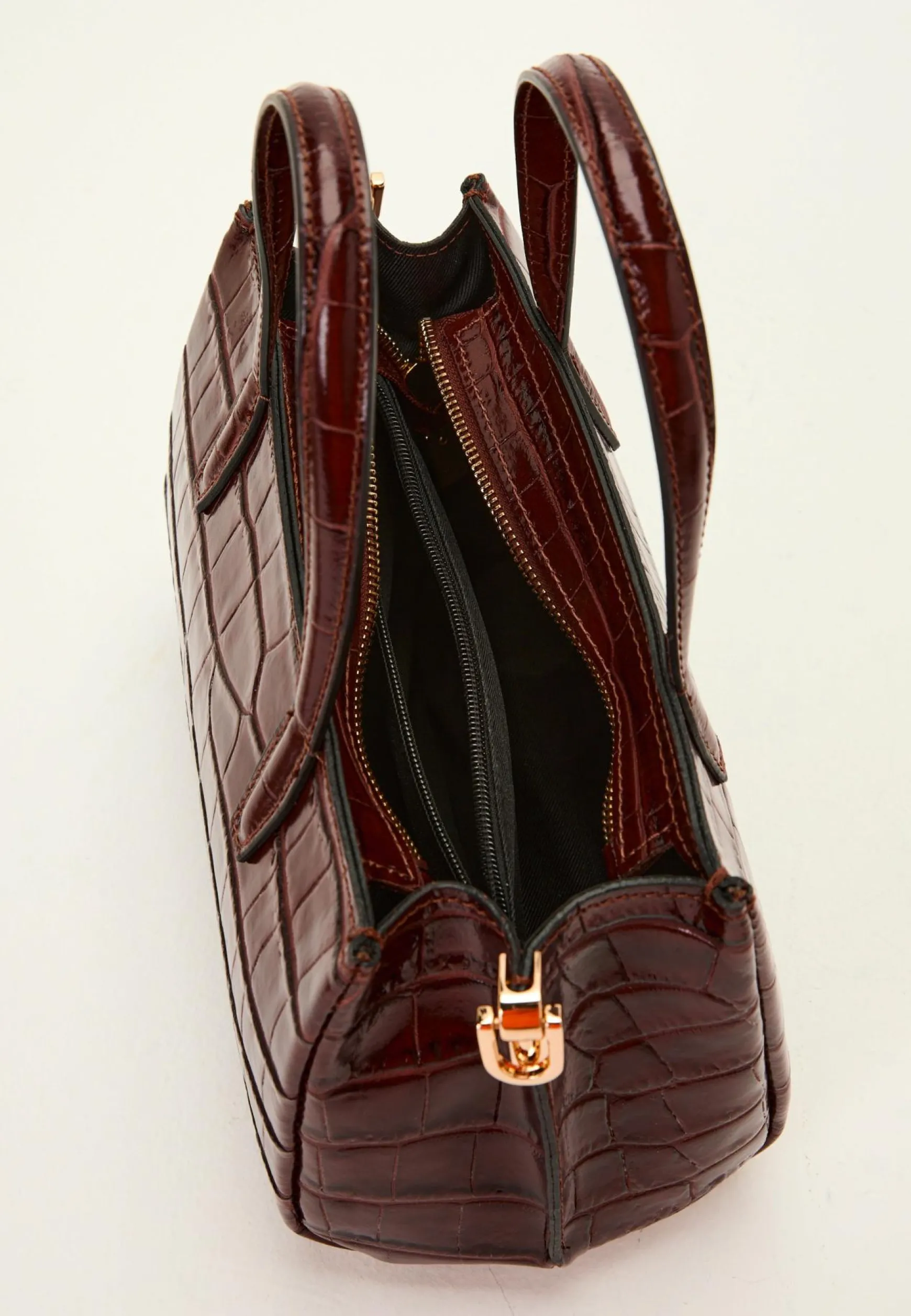 Ancona Glossy Croco Bag
