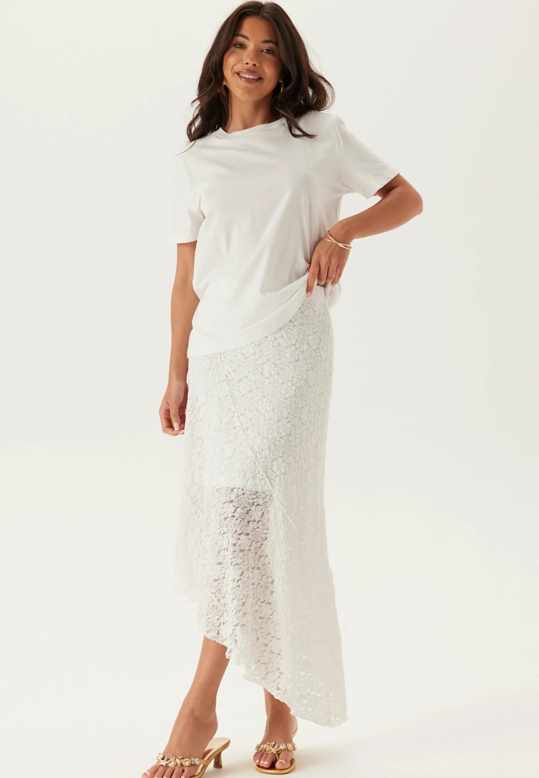 Asymmetric Lace Skirt