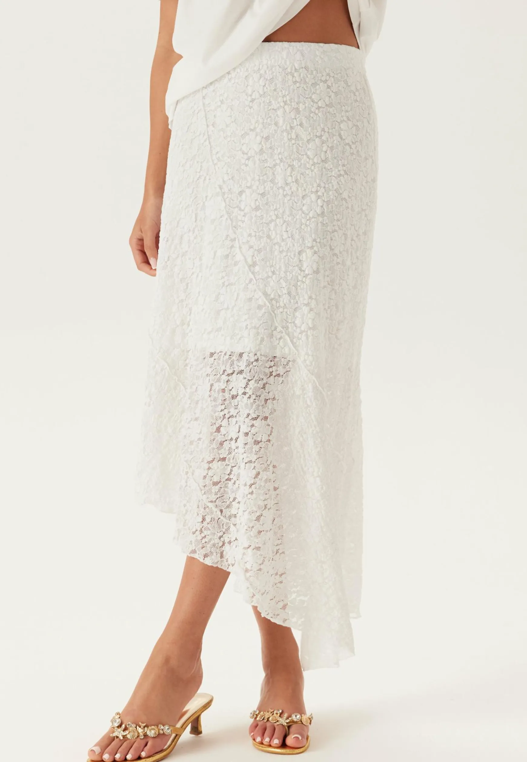 Asymmetric Lace Skirt