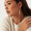 Berthe Pearl Chain Earrings Si