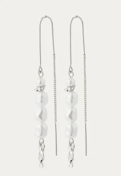 Berthe Pearl Chain Earrings Si
