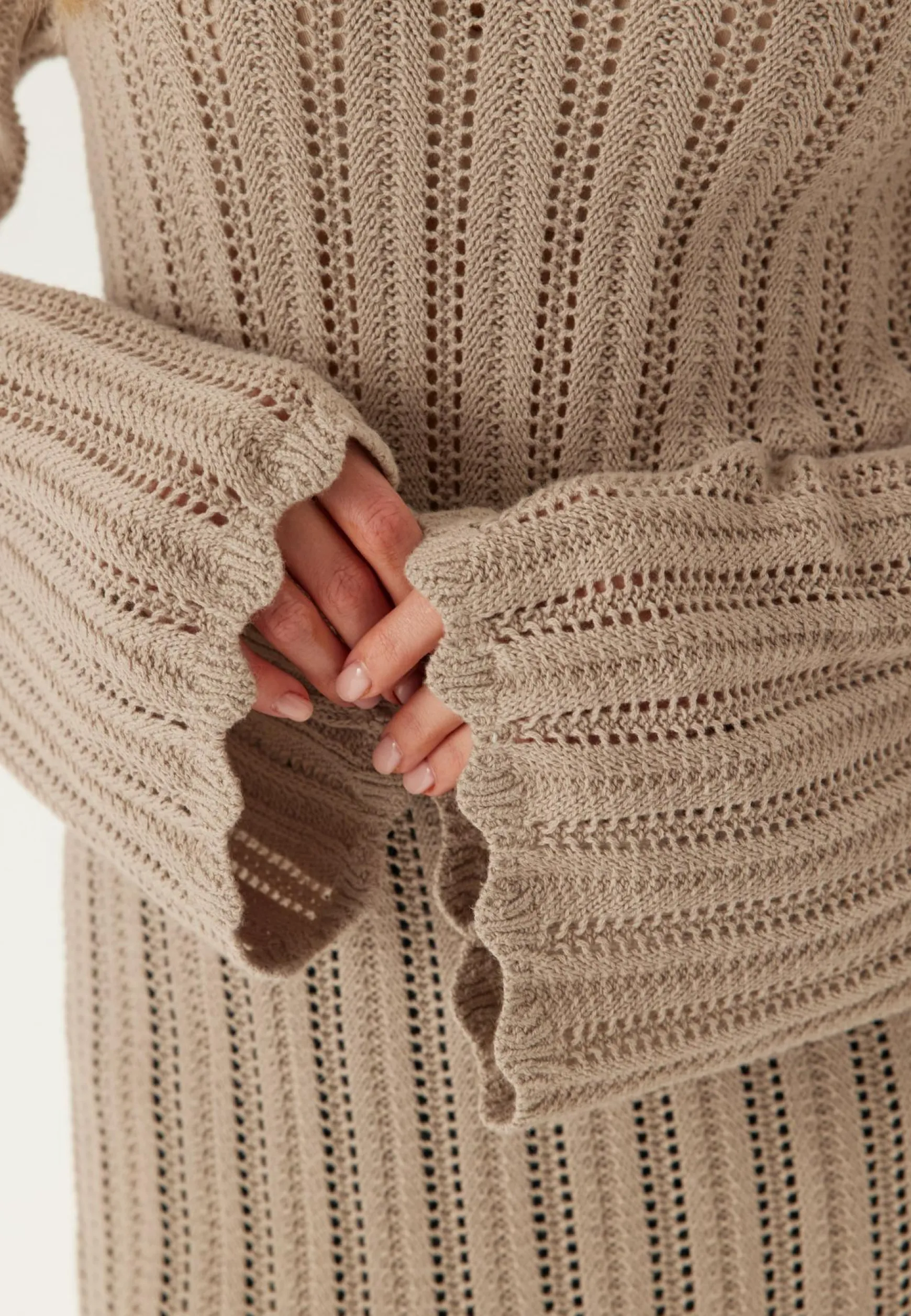 Boat Neck Structure Knitted Dress