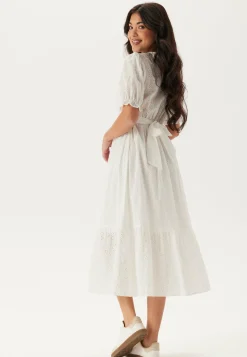 Broderie Anglaise V-Neck Dress