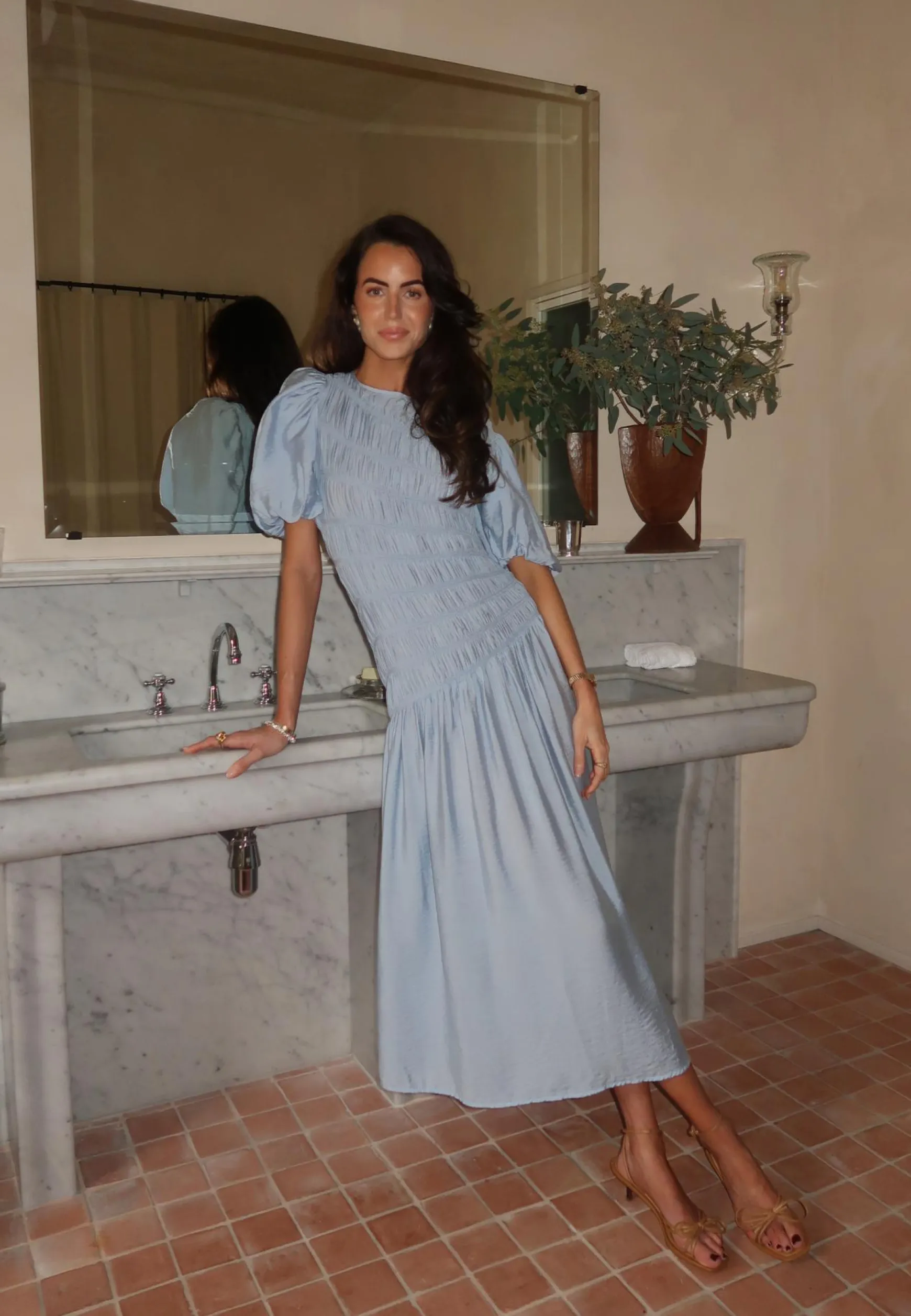 CC Puff Sleeve Smock Dress