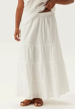 Cotton Dobby Dot Maxi Skirt