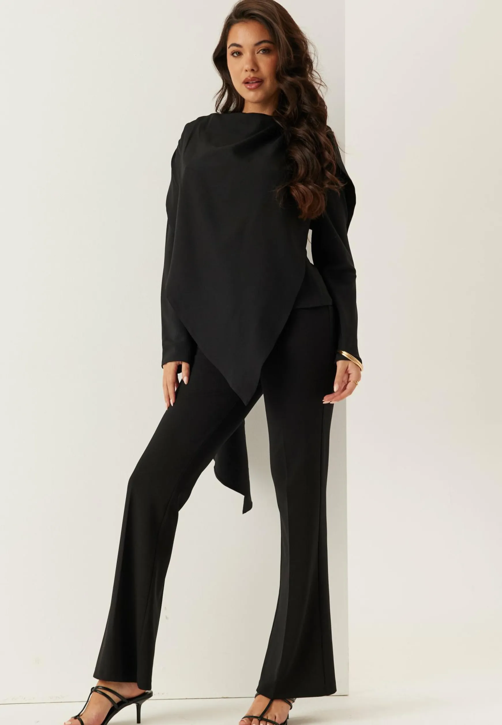 Draped Cape Blouse