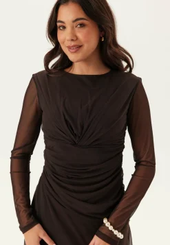 Drapy Twist Mesh Dress