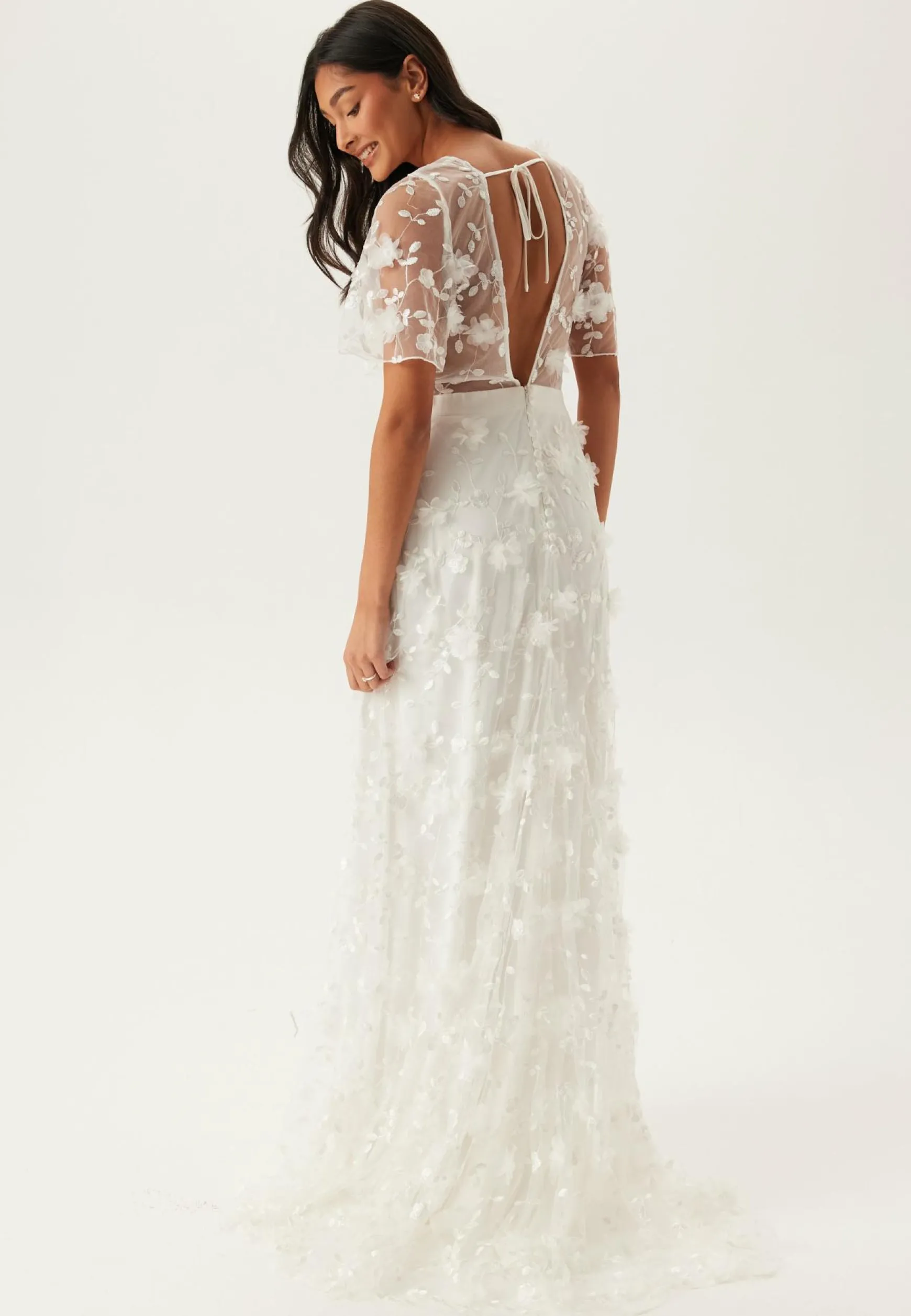 Embroidered Floral Wedding Gown