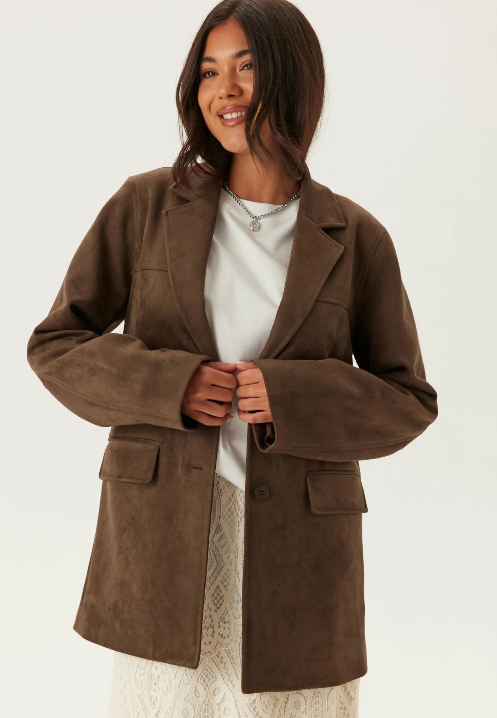 Faux Suede Jacket