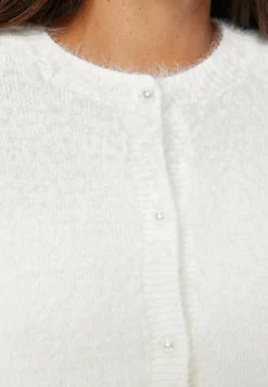 Fluffy Knitted Pearl Cardigan