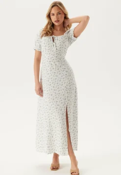 Front Tie Long Viscose Dress