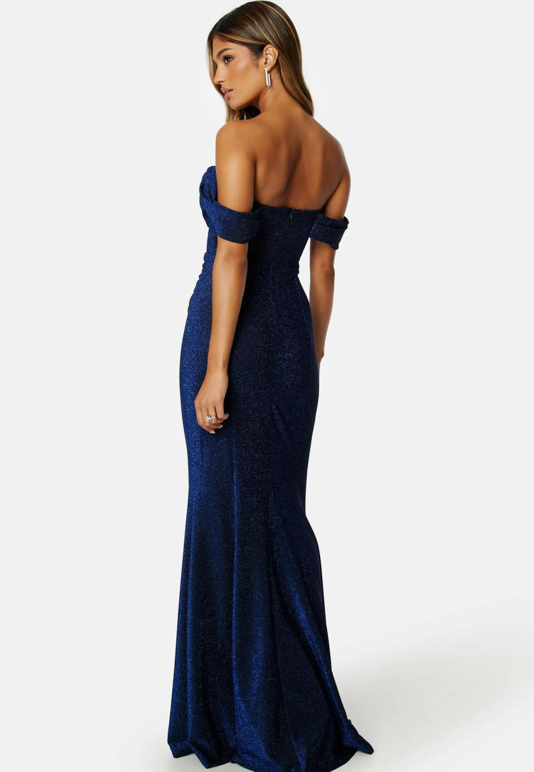 Glitter Off Shoulder Maxi Dress