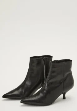 Heeled Leather Ankle Boot
