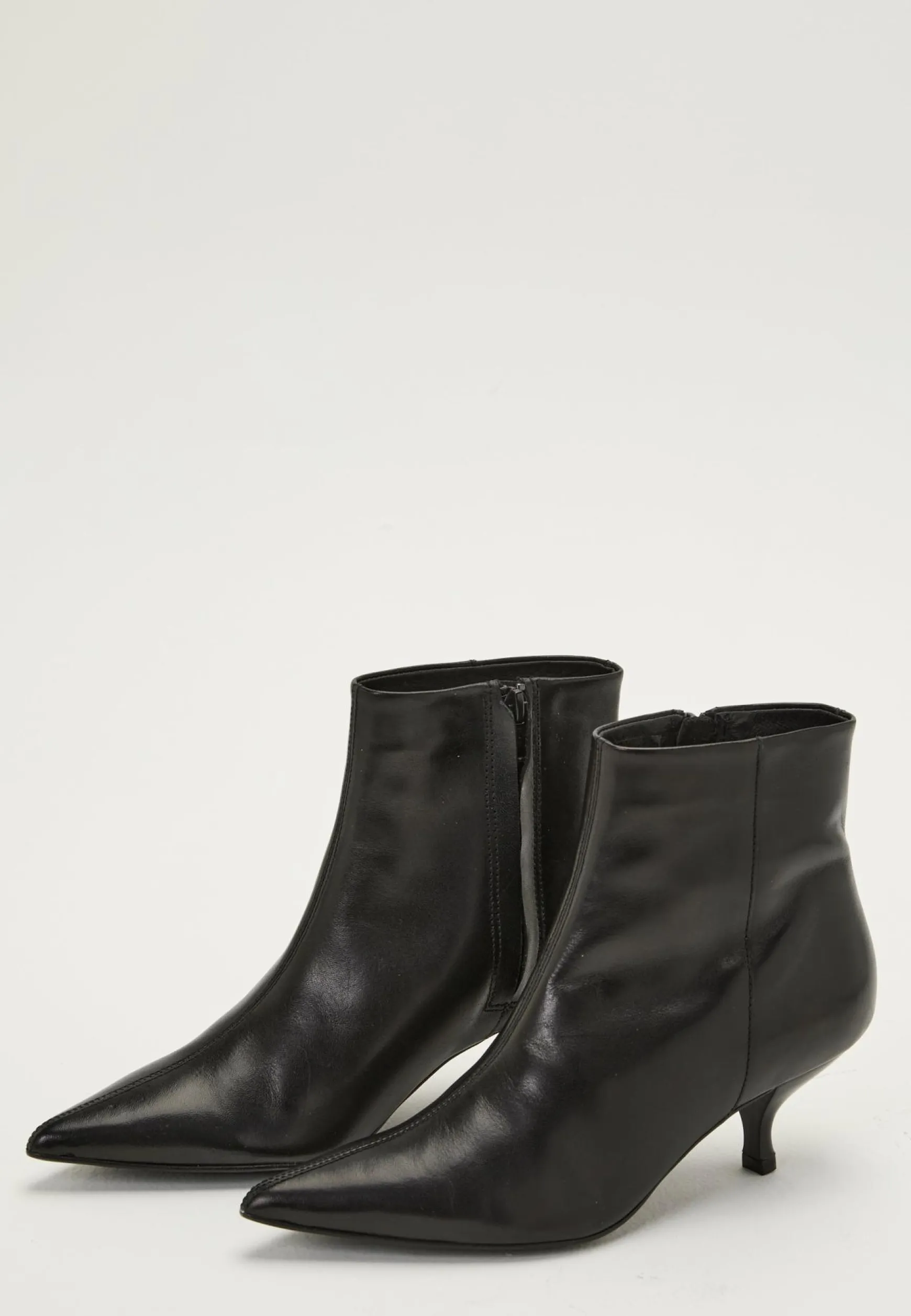 Heeled Leather Ankle Boot