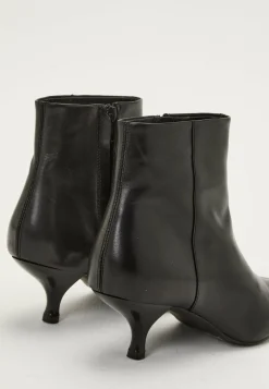 Heeled Leather Ankle Boot