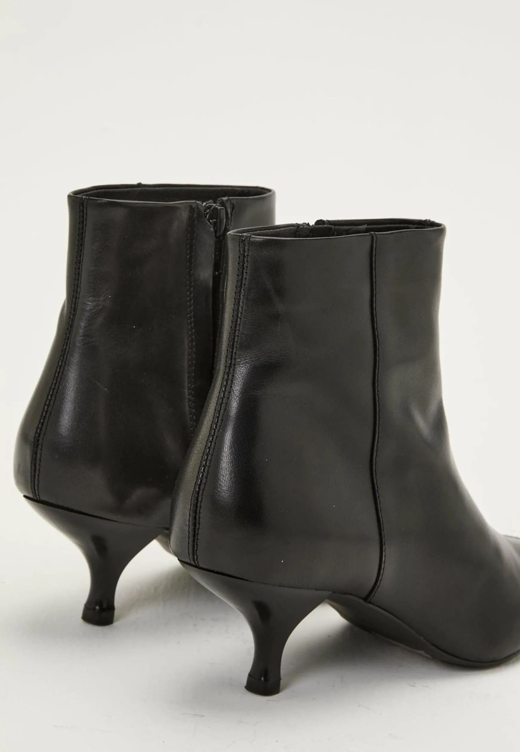 Heeled Leather Ankle Boot