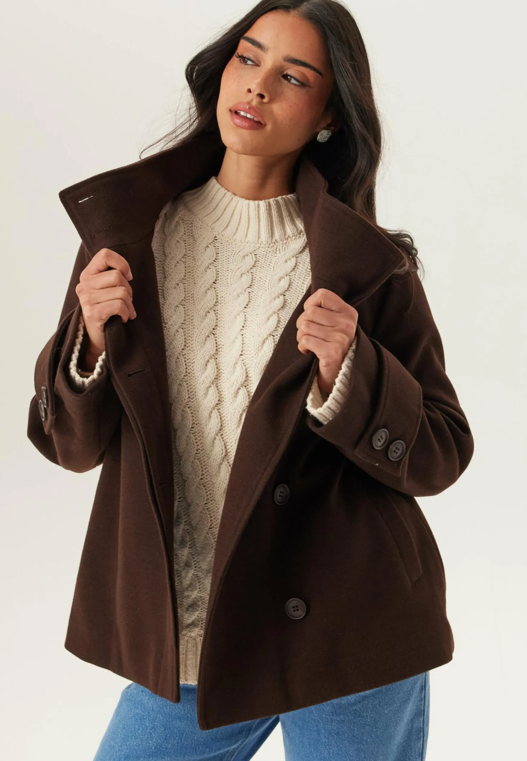 High Neck Short Coat