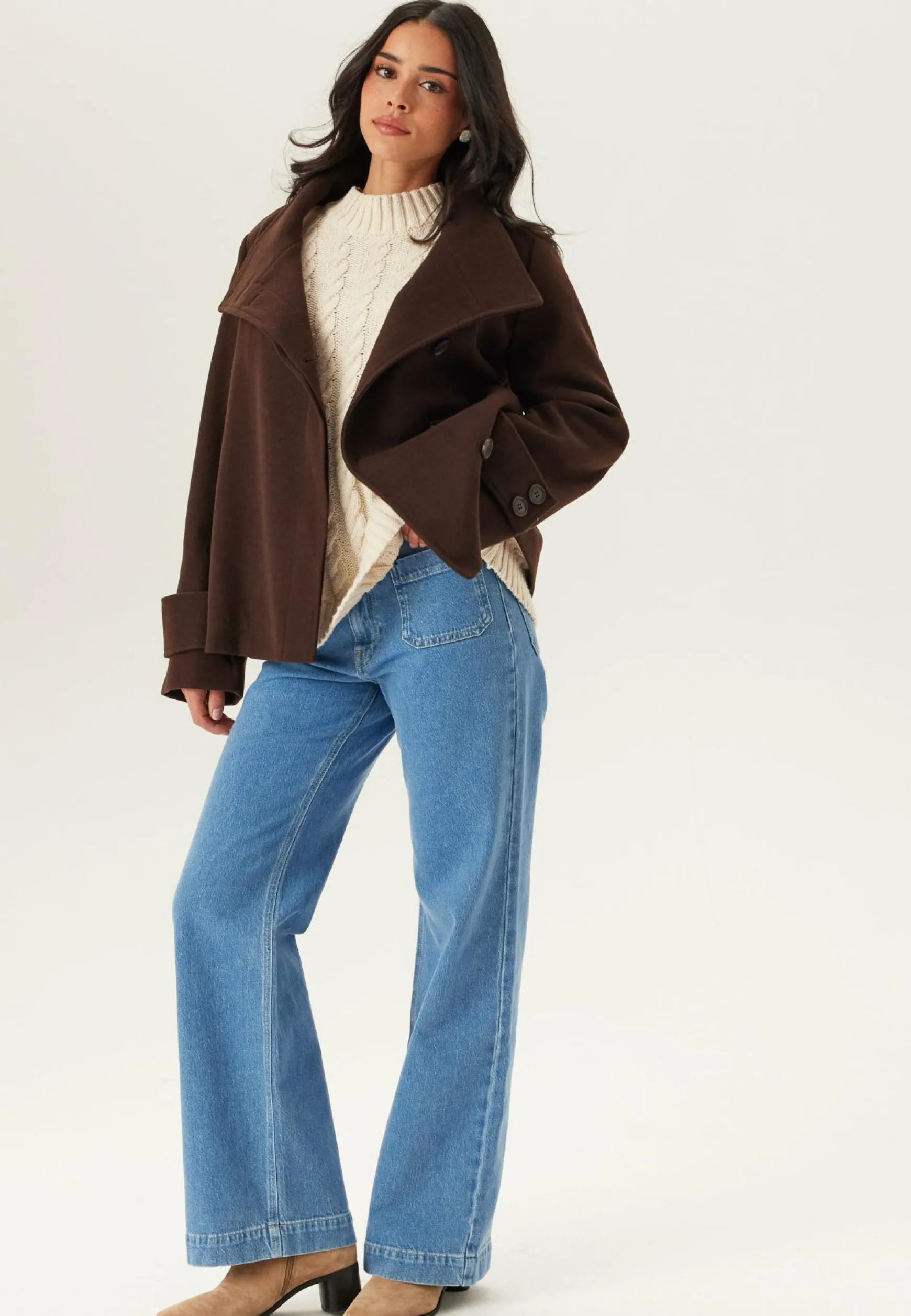 High Neck Short Coat
