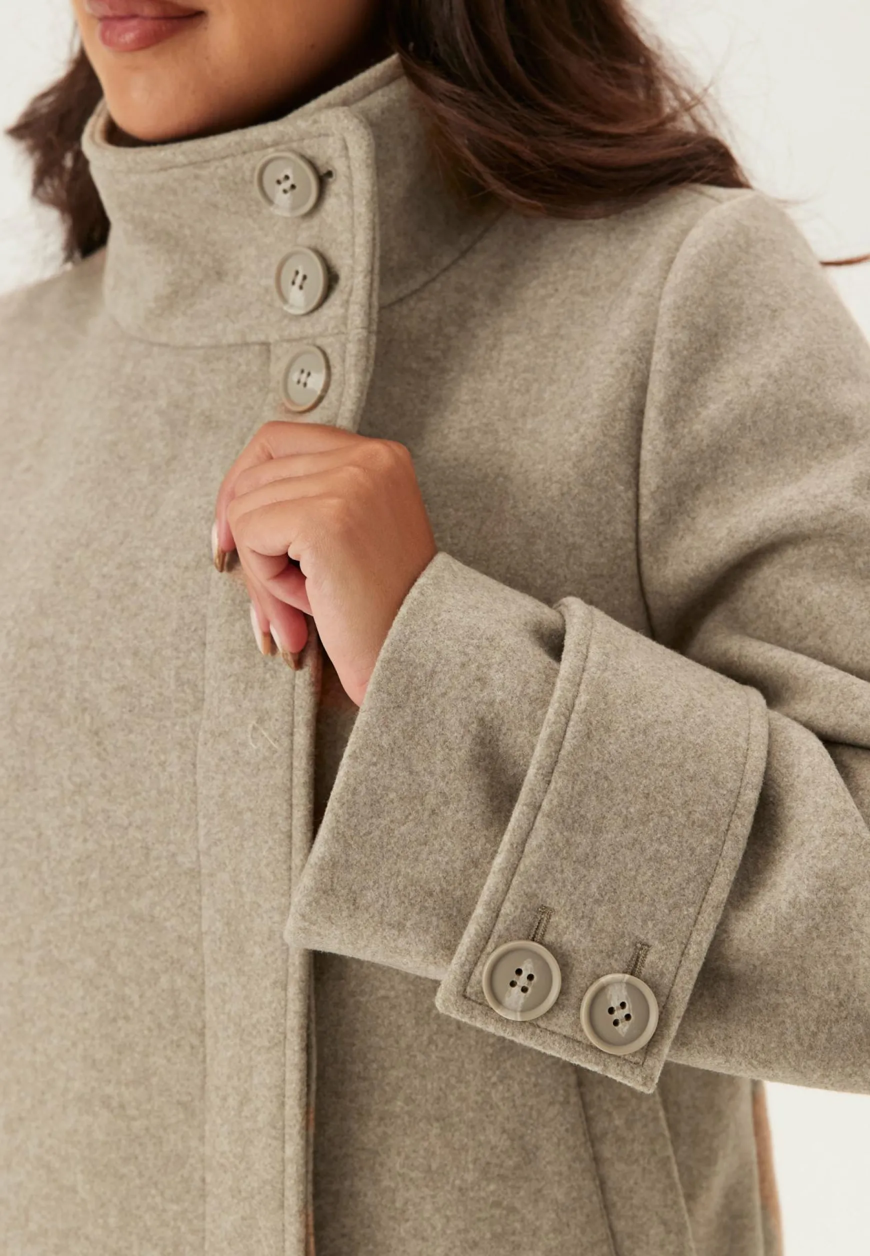 High Neck Short Coat