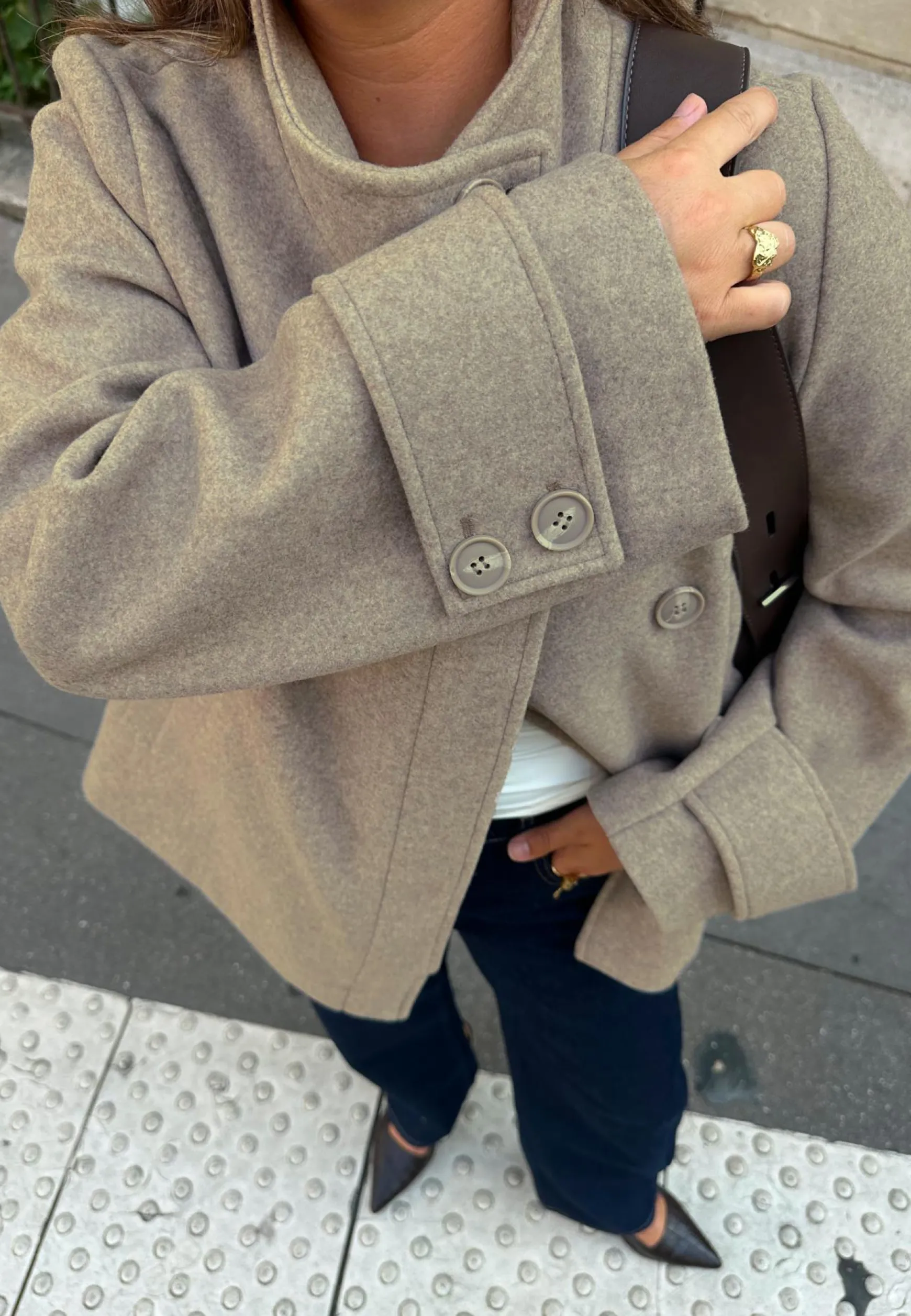 High Neck Short Coat