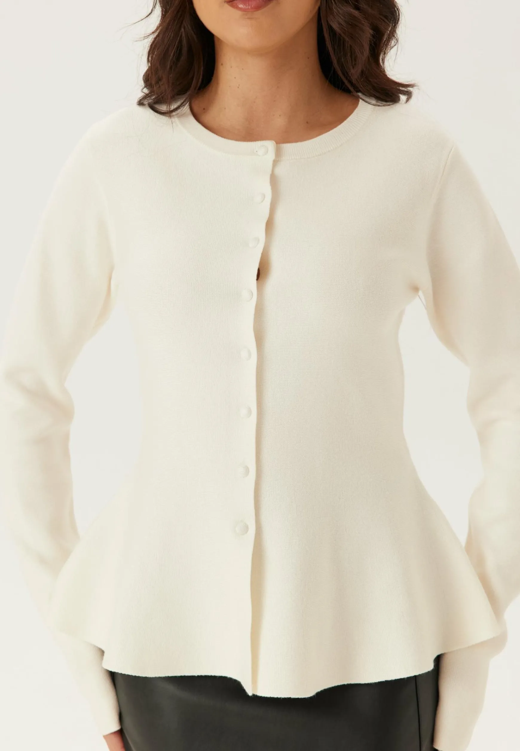 Knitted Peplum Cardigan