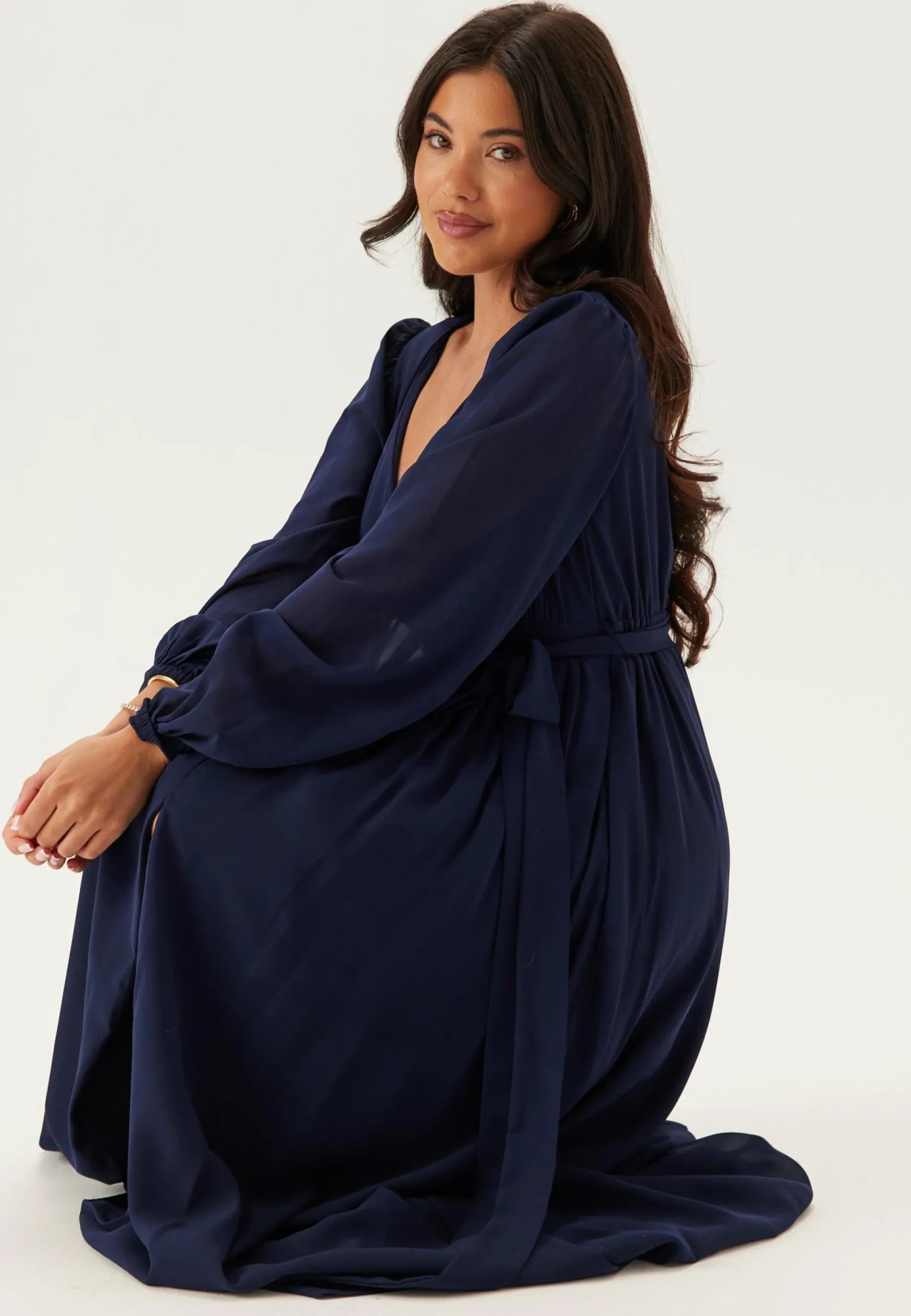 Long Sleeve Chiffon Dress