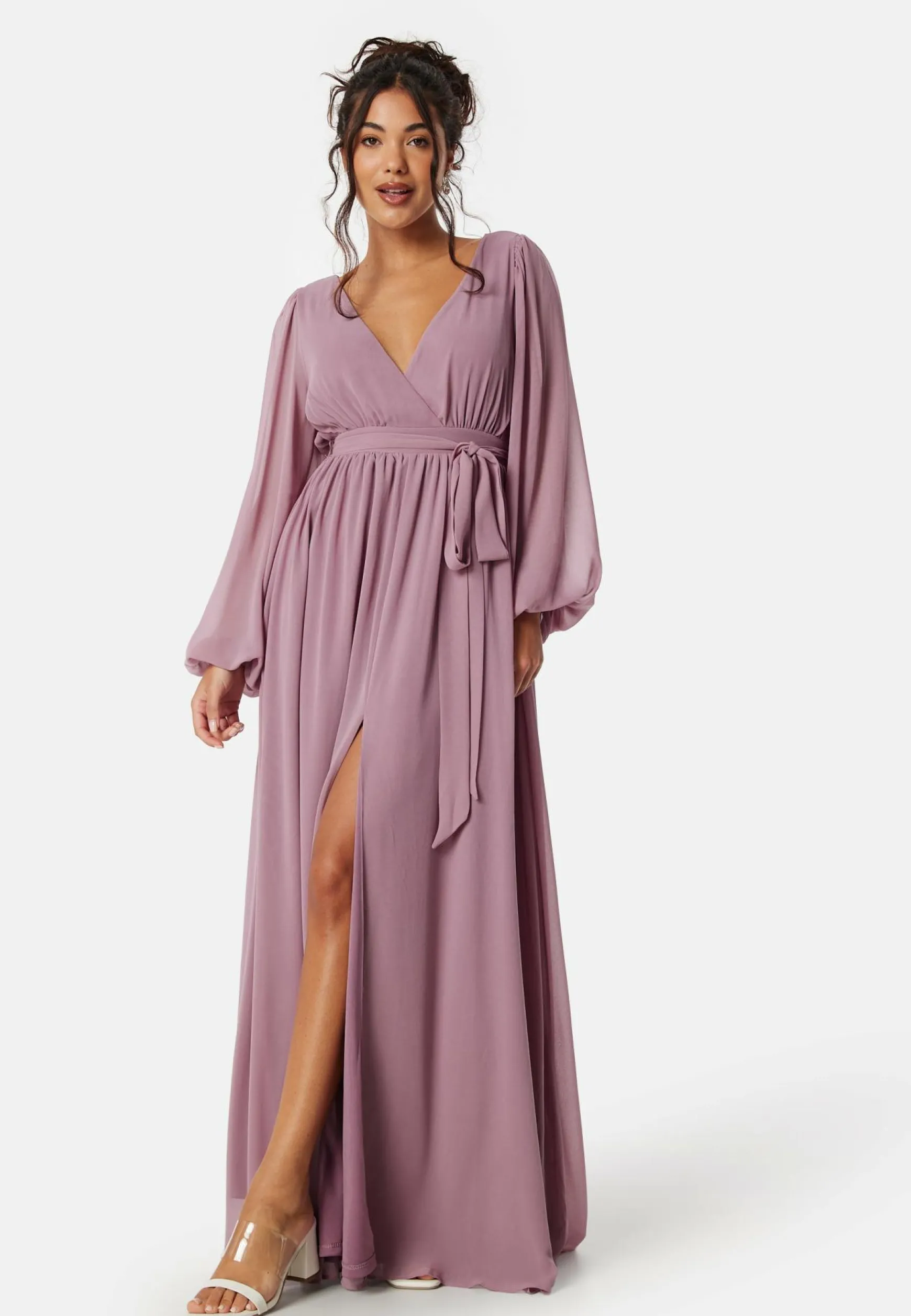 Long Sleeve Chiffon Dress