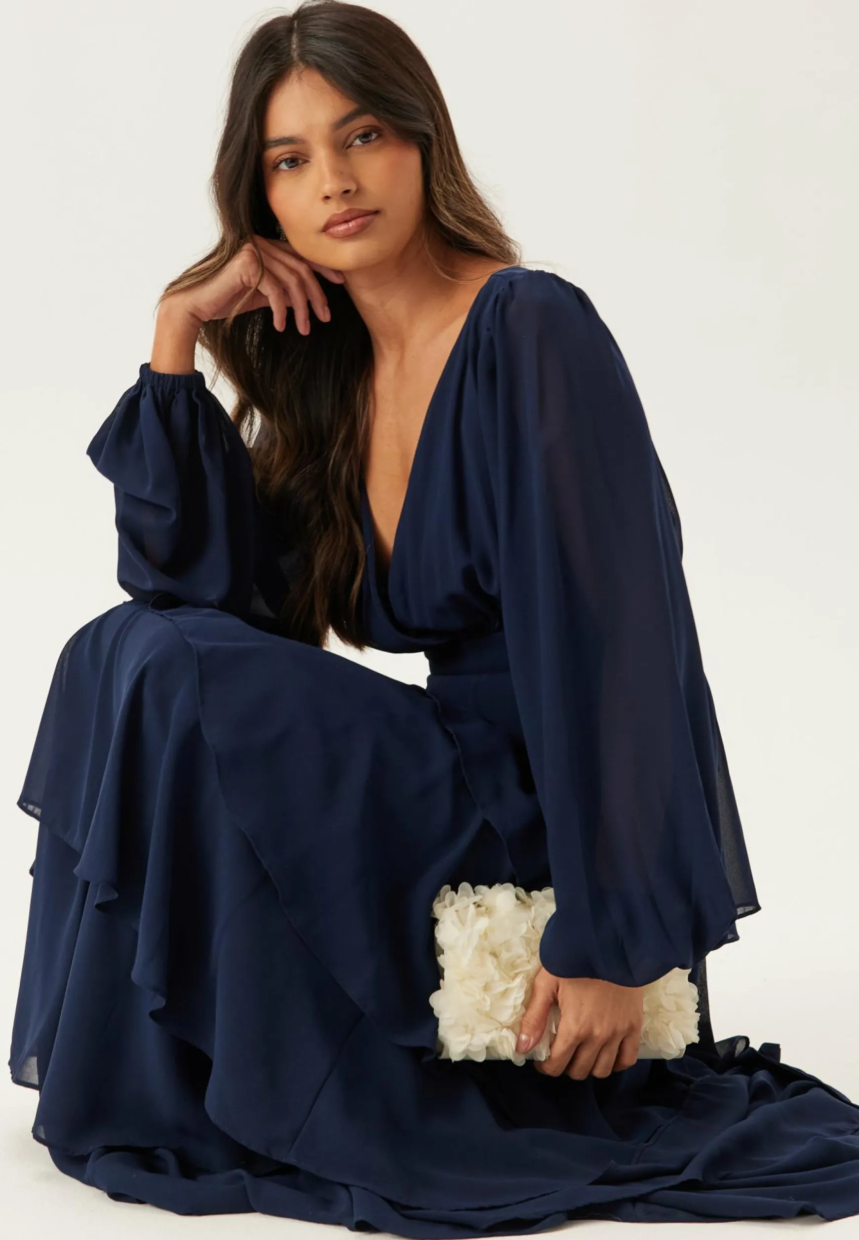Long Sleeve Tiered Maxi Dress