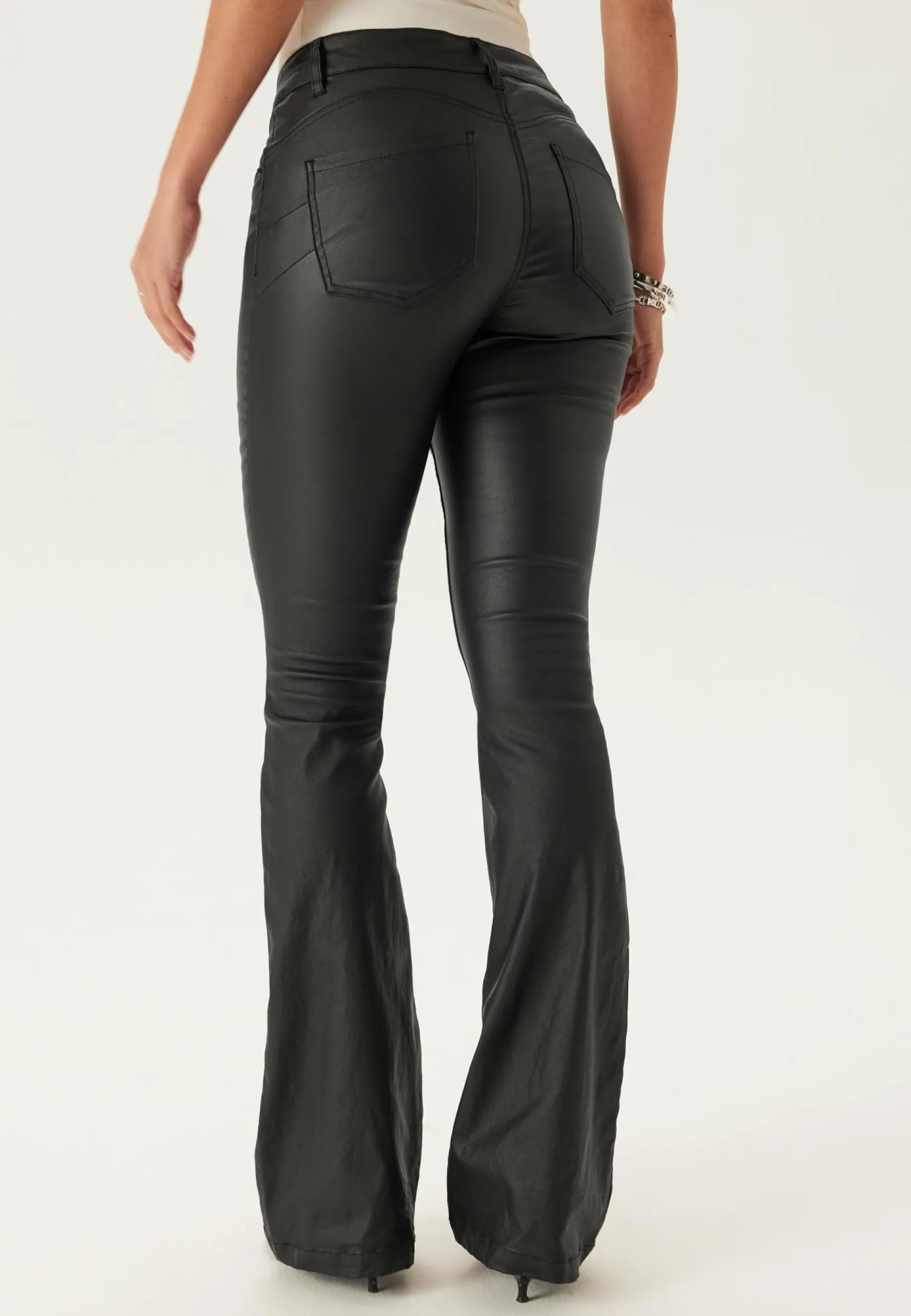 Low Waist Push-up Coated Jeans