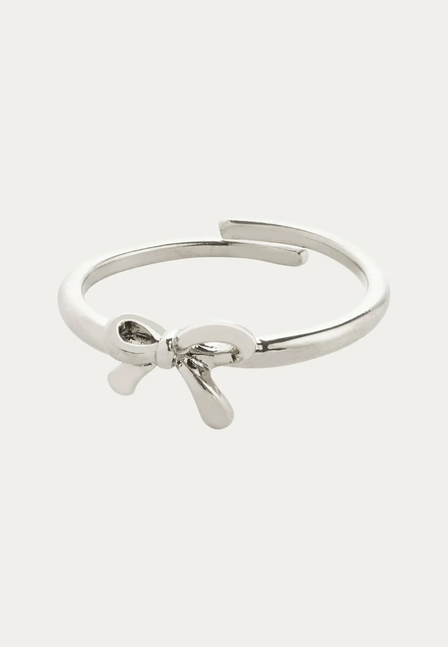 Lulu Bow Stack Ring Silver-pla