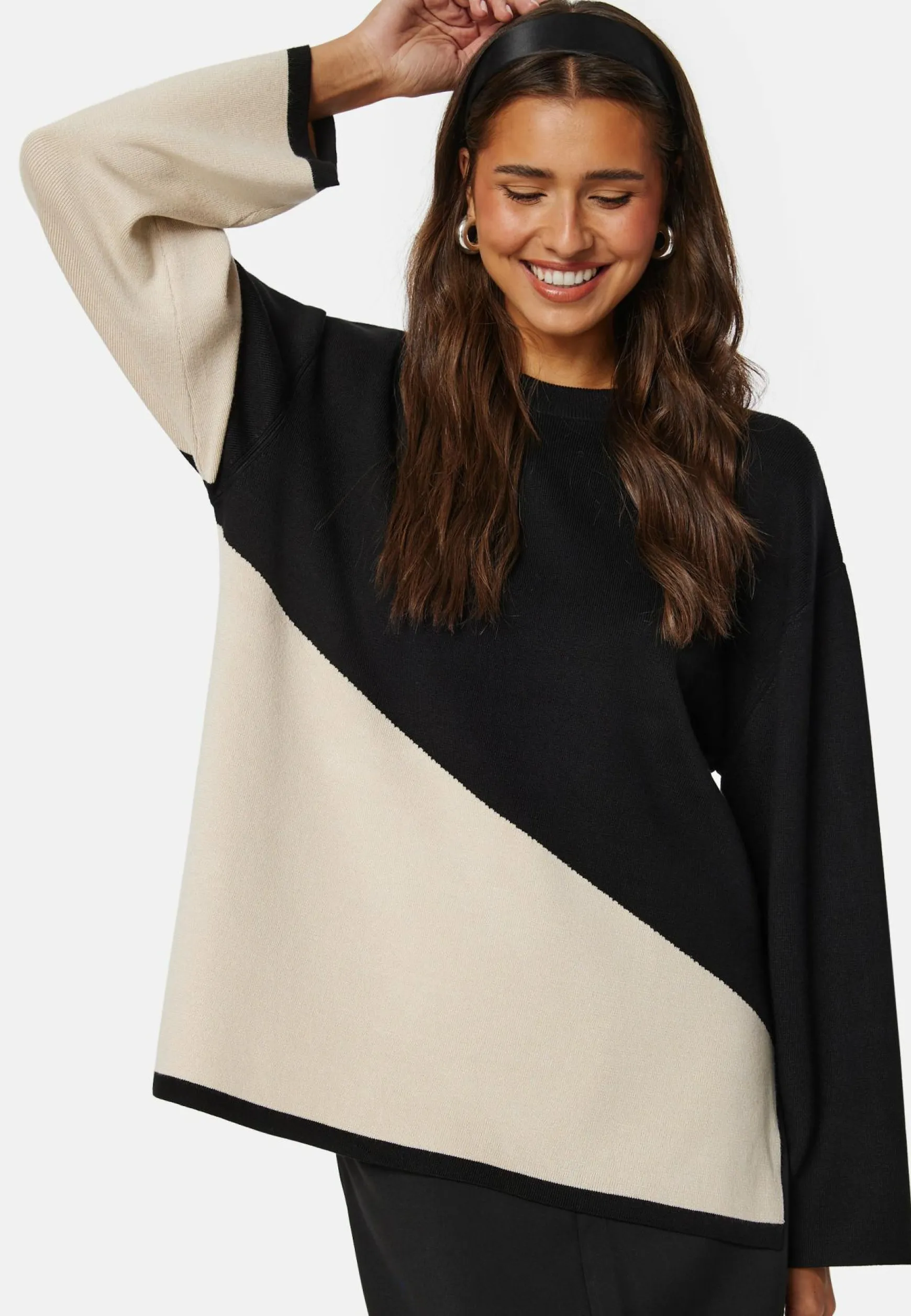 Objester Block L/S Knit Pullover