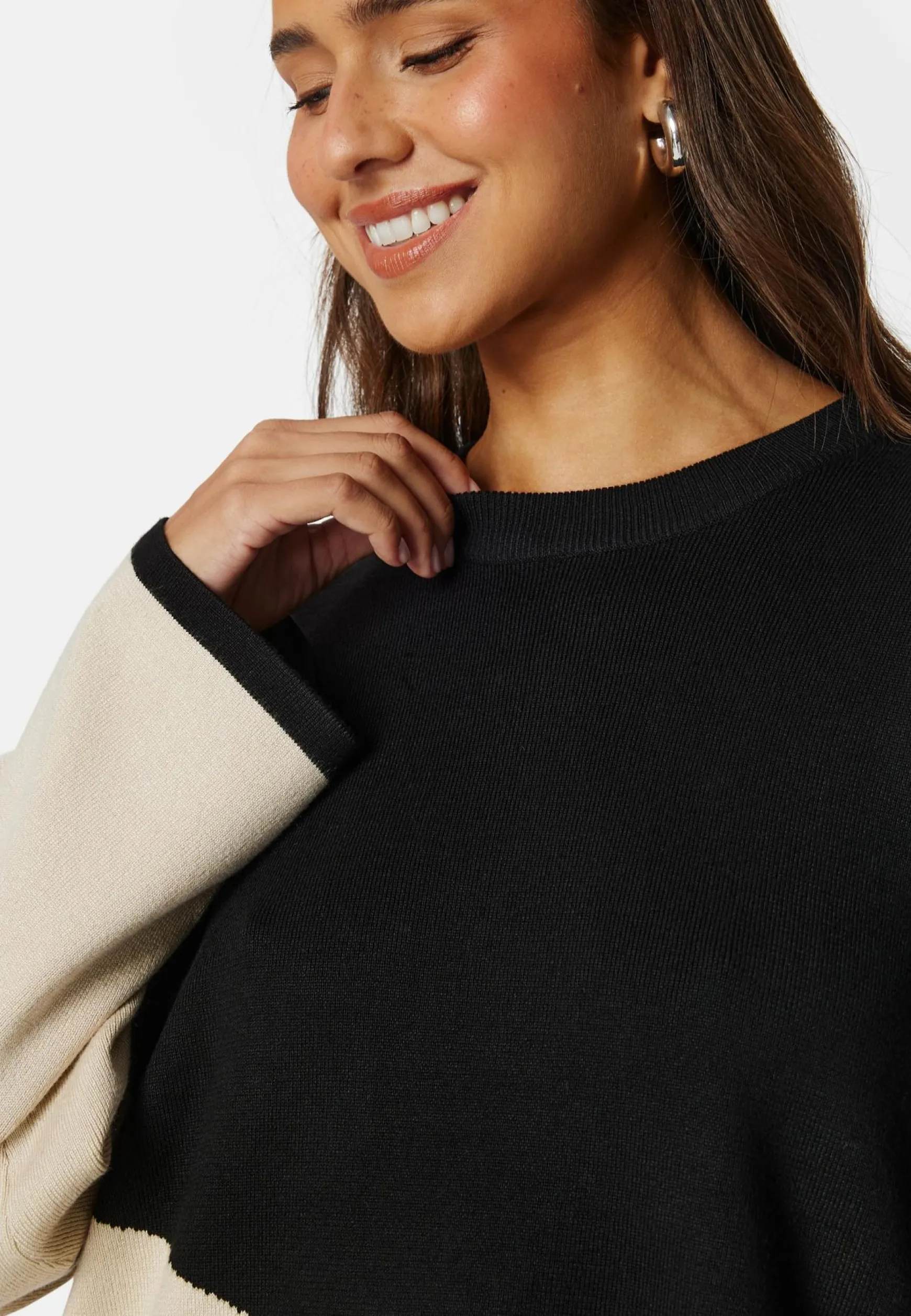 Objester Block L/S Knit Pullover