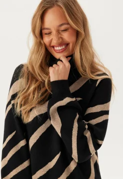Objray L/S Knit Rollneck Dress