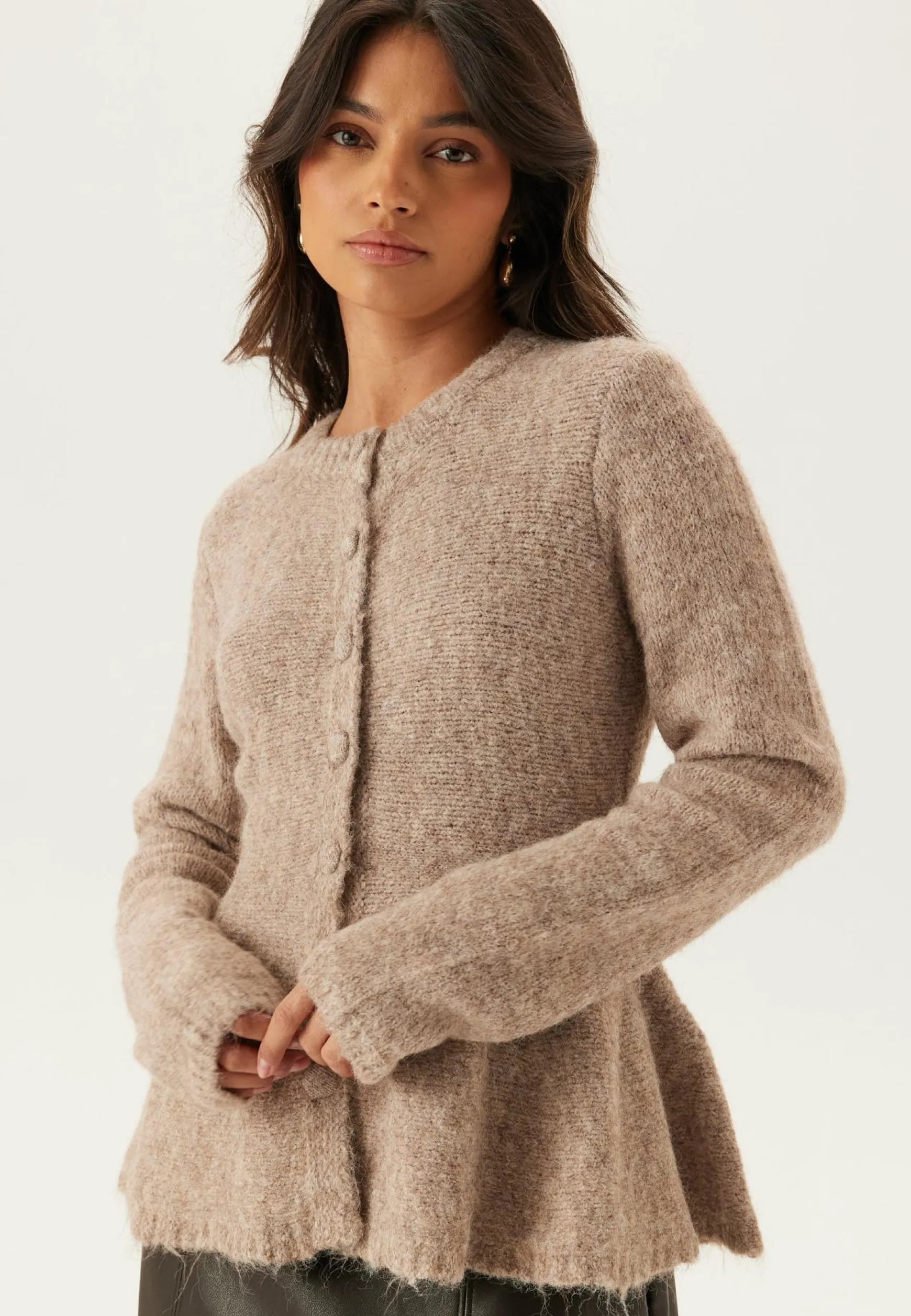 Objsaggia Re Ls Peplum Knit Ca