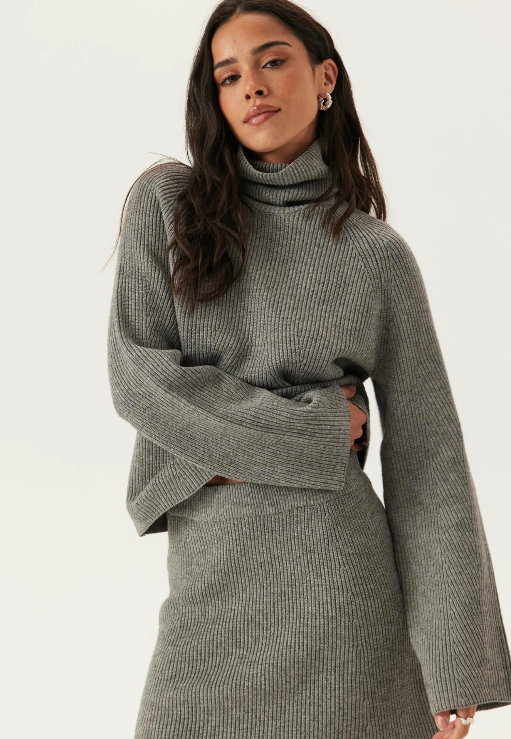 Objviola Ls Lo Rollneck Knit