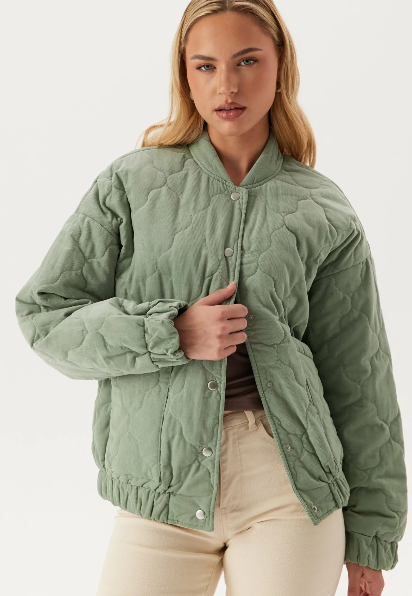 Onlaime L/S CORD QUILT JACKET