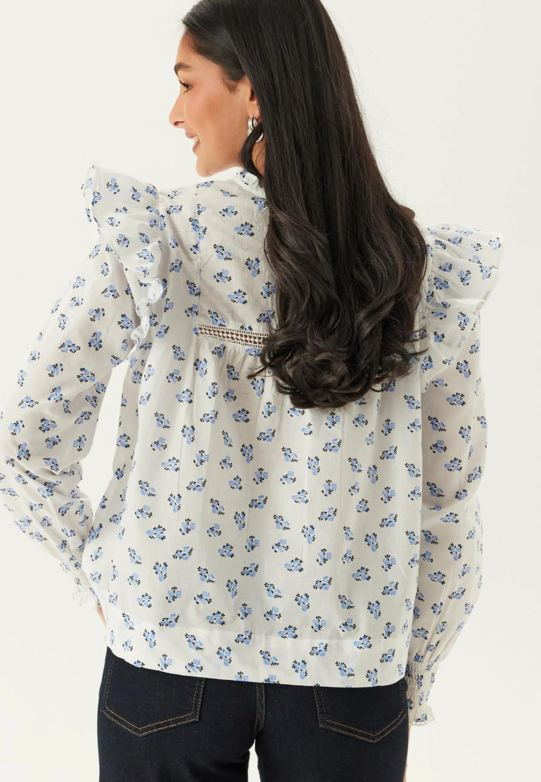 Onlidris Ls Frill Tape Top
