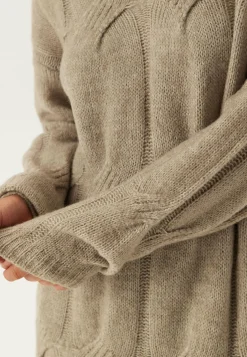 Pcjenna Ls Cable Knit Midi Dre
