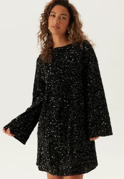 Pckam Ls Deep Back Bow Dress