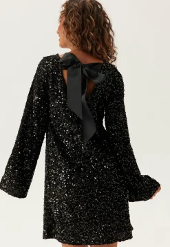 Pckam Ls Deep Back Bow Dress