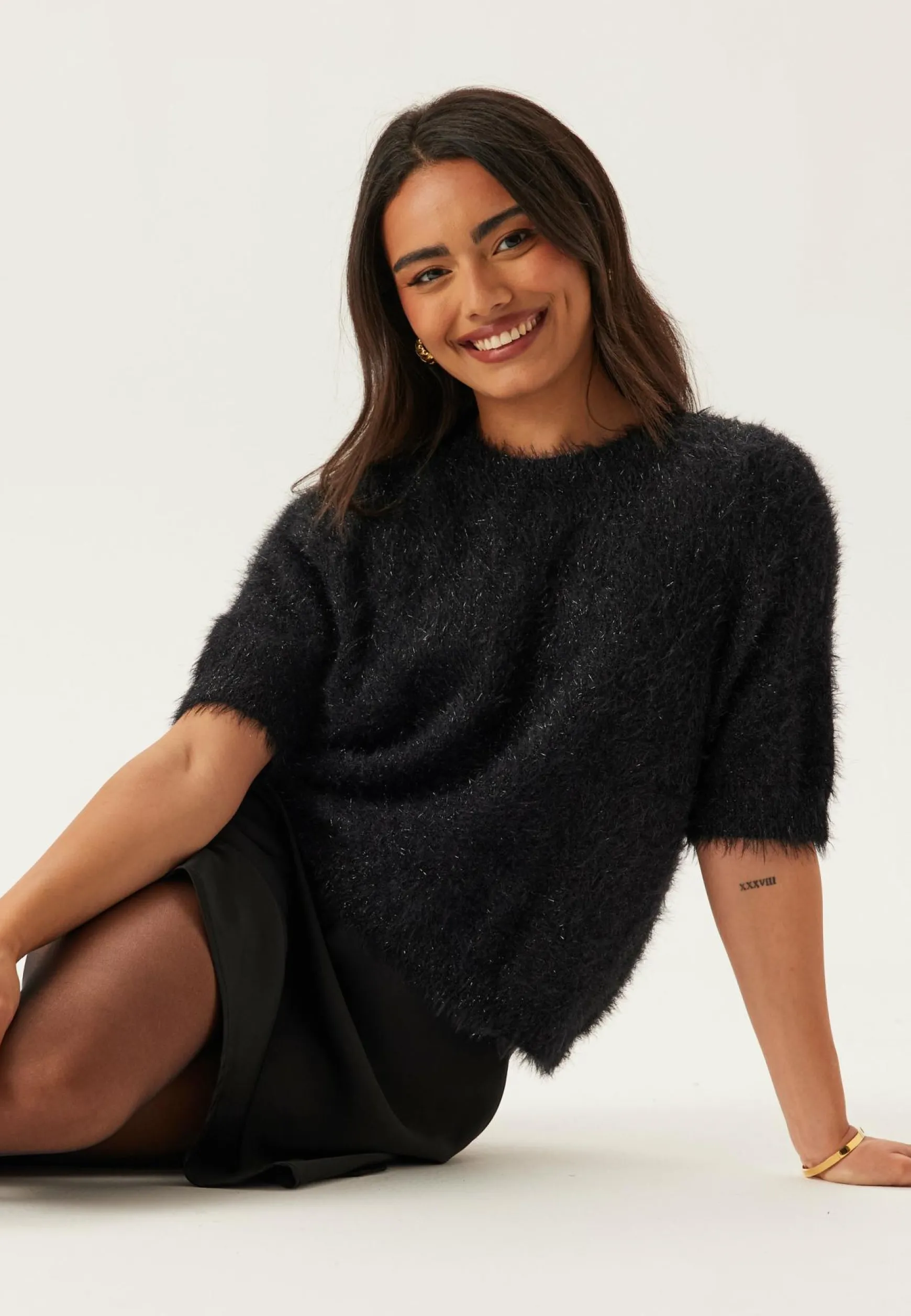Pcmie Ss O-neck Knit