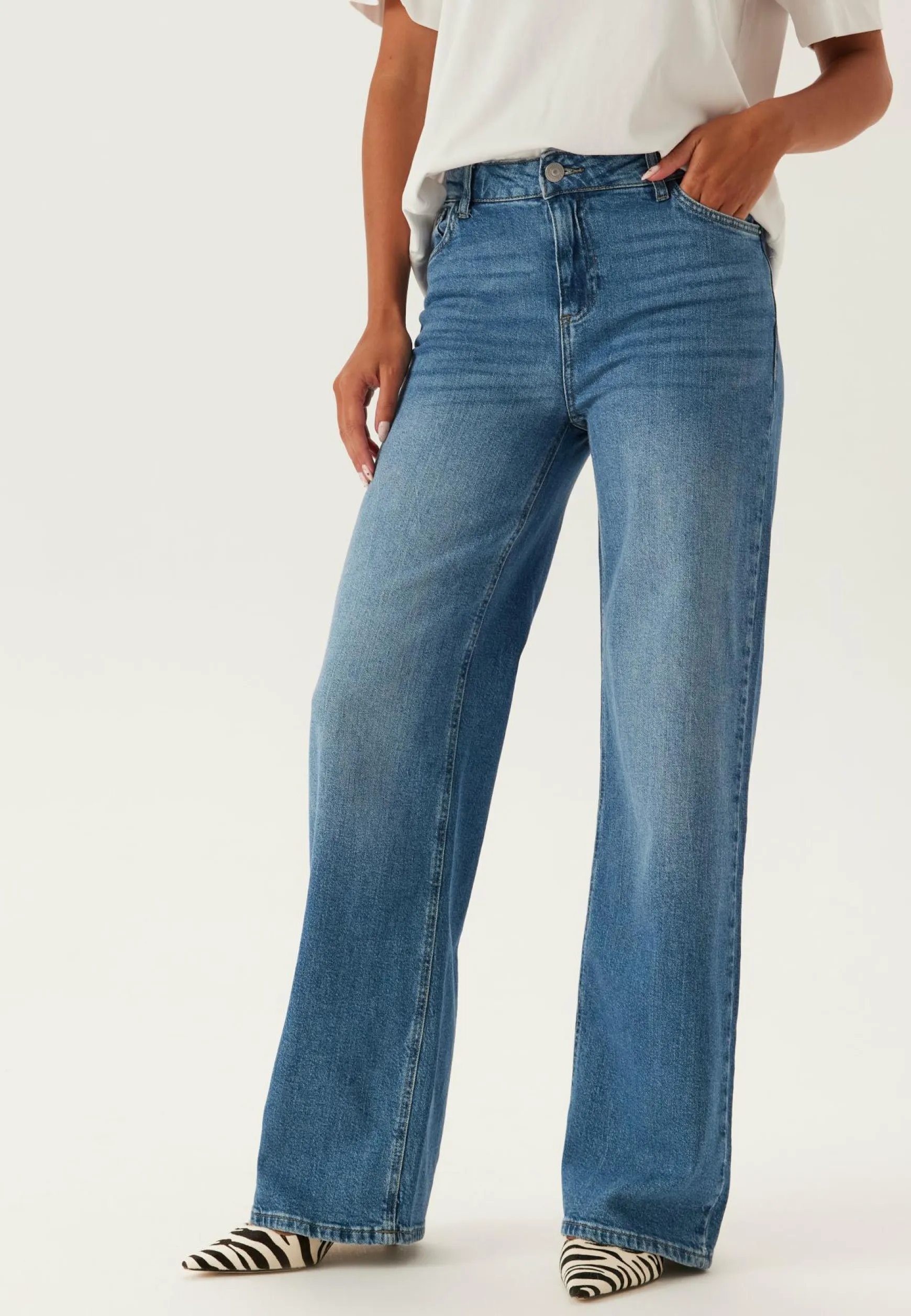Pcsilke Mw Wide Jeans