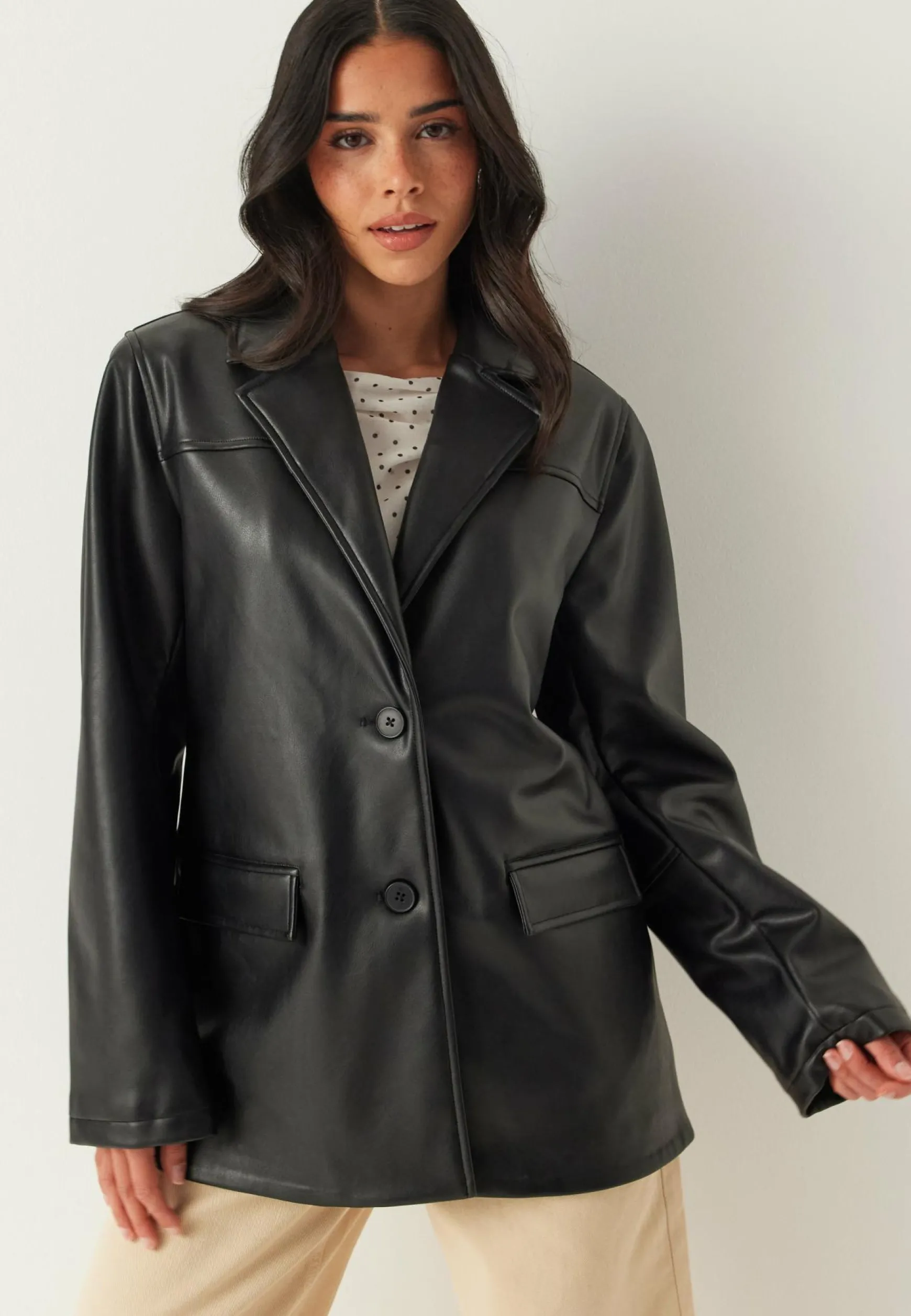 PU Blazer Jacket