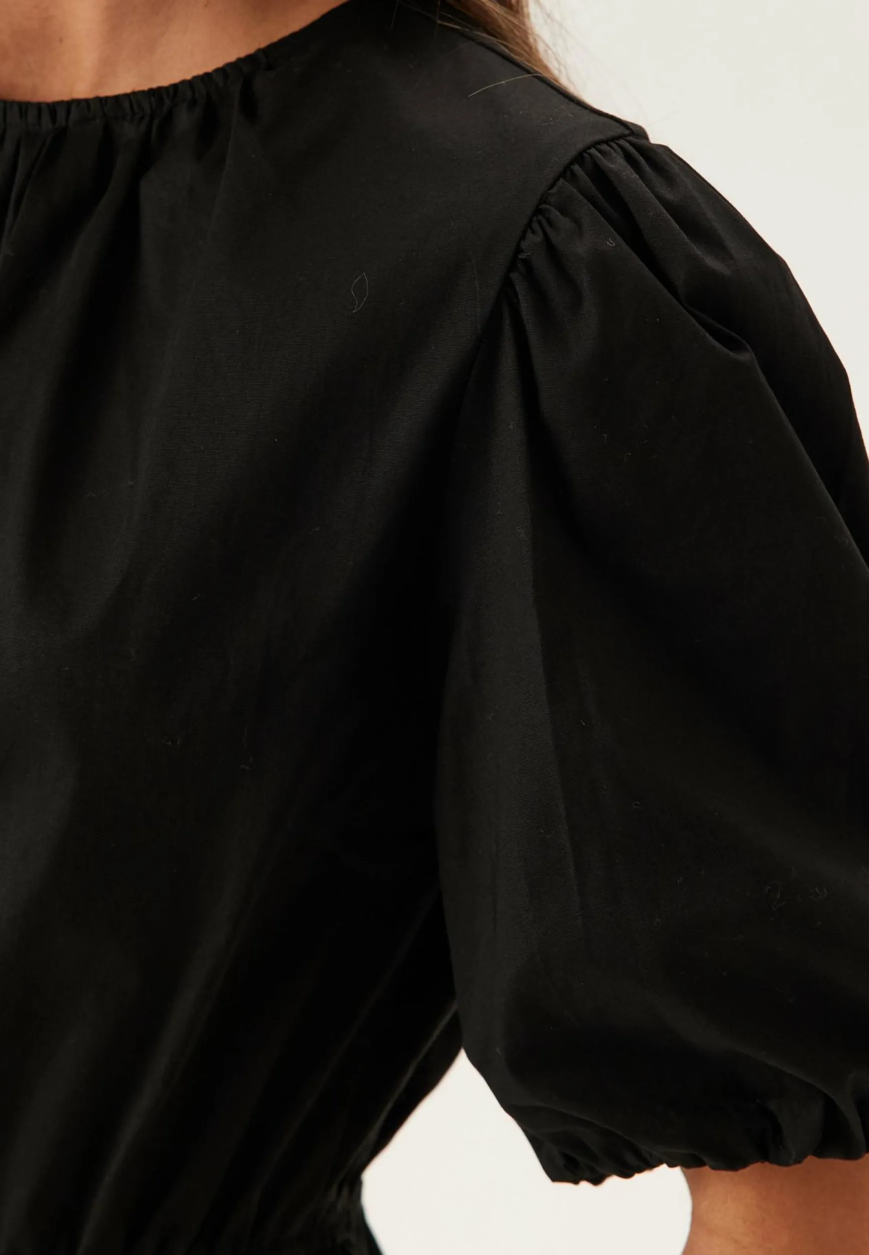 Puff Sleeve Peplum Blouse