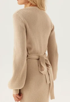 Rib Knitted Cardigan Dress