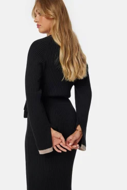 Round Neck Rib Knitted Maxi Dress