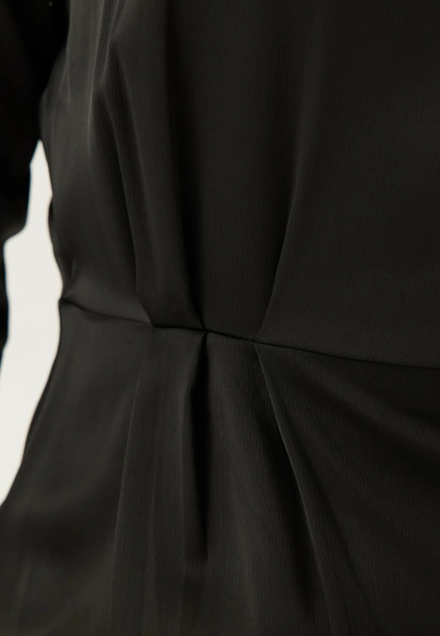 Satin Cowl Neck Midi Dress