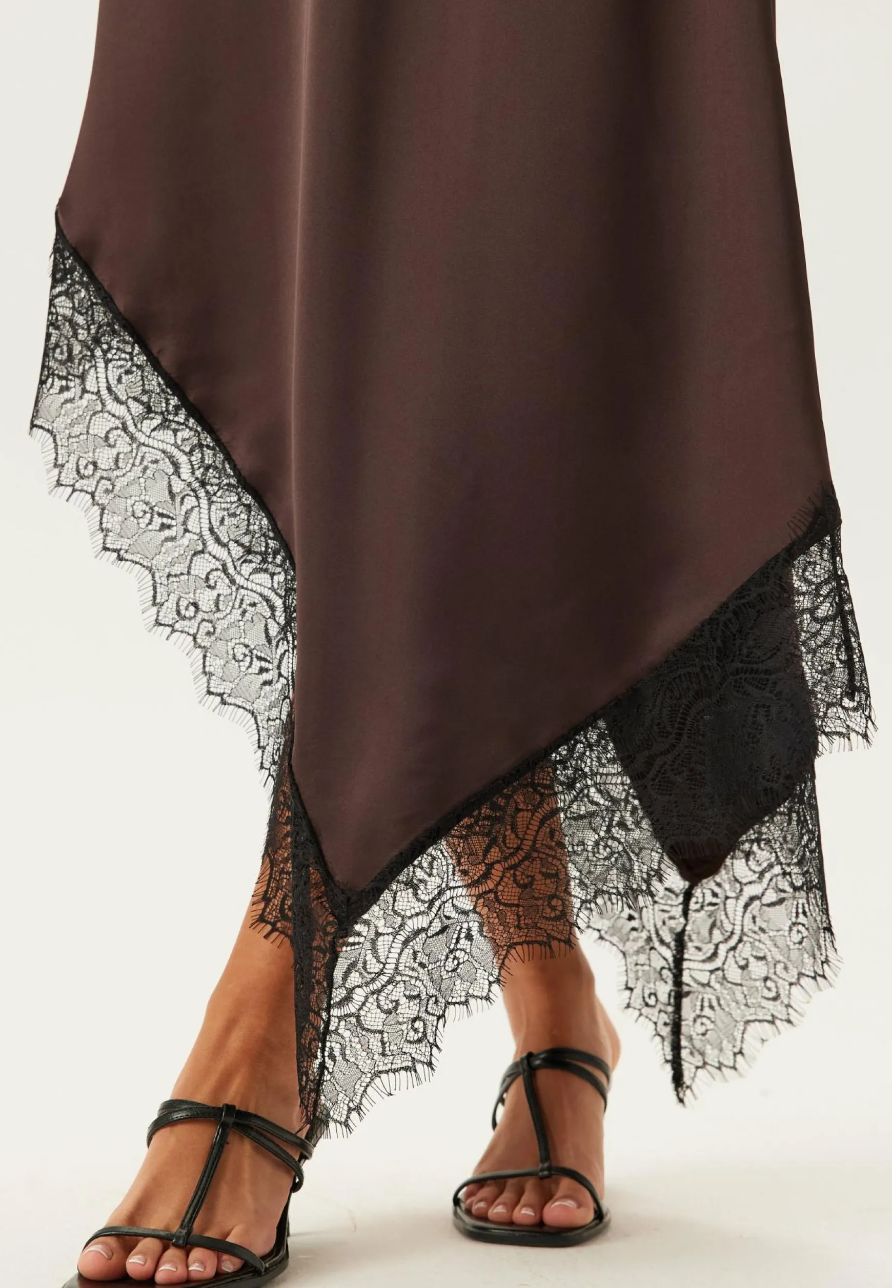 Satin Lace Slip Dress